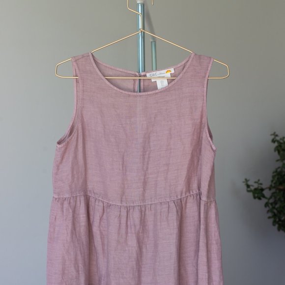 100% Linen Dress Mauve colour from C&C California - Picture 5 of 16